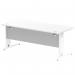 Impulse 1800 x 800mm Straight Office Desk White Top White Cable Managed Leg MI002274