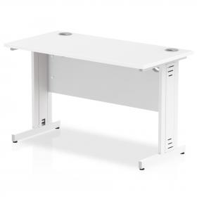 Impulse 1200/600 Rectangle White Cable Managed Leg Desk White MI002281