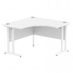 Impulse 1200mm Corner Office Desk White Top White Cantilever Leg MI002389