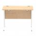 Impulse 1000 x 600mm Straight Office Desk Maple Top White Cantilever Leg MI002426