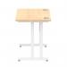 Impulse 1000 x 600mm Straight Office Desk Maple Top White Cantilever Leg MI002426