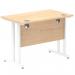 Impulse 1000 x 600mm Straight Office Desk Maple Top White Cantilever Leg MI002426