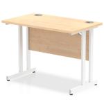 Impulse 1000/600 Rectangle White Cantilever Leg Desk Maple MI002426