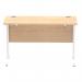 Impulse 1200 x 600mm Straight Office Desk Maple Top White Cantilever Leg MI002427