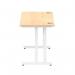 Impulse 1200 x 600mm Straight Office Desk Maple Top White Cantilever Leg MI002427