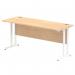 Impulse 1600 x 600mm Straight Office Desk Maple Top White Cantilever Leg MI002429