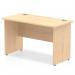 Impulse 1200 x 600mm Straight Office Desk Maple Top Panel End Leg MI002472