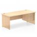 Impulse 1800 x 800mm Straight Office Desk Maple Top Panel End Leg Workstation 1 x 3 Drawer Fixed Pedestal MI002483