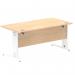 Impulse 1600 x 800mm Straight Office Desk Maple Top White Cable Managed Leg MI002499