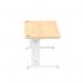 Impulse 1800 x 800mm Straight Office Desk Maple Top White Cable Managed Leg MI002500