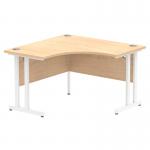 Impulse 1200mm Corner Office Desk Maple Top White Cantilever Leg MI002615