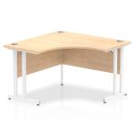 Impulse 1200mm Corner Office Desk Maple Top White Cantilever Leg MI002615