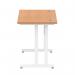 Impulse 1000 x 600mm Straight Office Desk Oak Top White Cantilever Leg MI002652