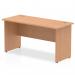 Impulse 1400 x 600mm Straight Office Desk Oak Top Panel End Leg MI002699