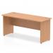 Impulse 1600 x 600mm Straight Office Desk Oak Top Panel End Leg MI002700