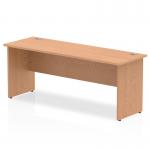 Impulse 1800 x 600mm Straight Office Desk Oak Top Panel End Leg MI002701