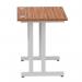 Impulse 800 x 600mm Straight Office Desk Walnut Top Silver Cantilever Leg MI002889