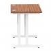 Impulse 800 x 600mm Straight Office Desk Walnut Top White Cantilever Leg MI002890