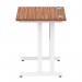 Impulse 800 x 600mm Straight Office Desk Walnut Top White Cantilever Leg MI002890