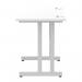 Impulse 800 x 600mm Straight Office Desk White Top Silver Cantilever Leg MI002894