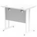 Impulse 800 x 600mm Straight Office Desk White Top White Cantilever Leg MI002895