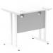 Impulse 800 x 600mm Straight Office Desk White Top White Cantilever Leg MI002895