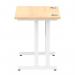 Impulse 800 x 600mm Straight Office Desk Maple Top White Cantilever Leg MI002900