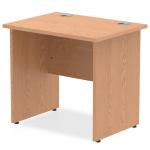 Impulse 800 x 600mm Straight Office Desk Oak Top Panel End Leg MI002906