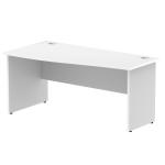 Impulse 1600/600 Left Hand Panel End Leg Wave Desk White MI003034