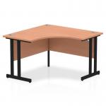 Impulse 1200mm Corner Office Desk Beech Top Black Cantilever Leg MI003192