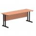 Impulse 1800 x 600mm Straight Office Desk Beech Top Black Cantilever Leg MI003220