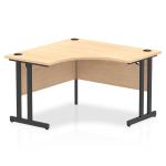 Impulse 1200mm Corner Office Desk Maple Top Black Cantilever Leg MI003222