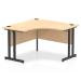 Impulse 1200mm Corner Office Desk Maple Top Black Cantilever Leg MI003222