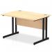 Impulse 1200 x 800mm Straight Office Desk Maple Top Black Cantilever Leg MI003223