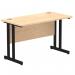 Impulse 1200 x 600mm Straight Office Desk Maple Top Black Cantilever Leg MI003226