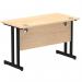 Impulse 1200 x 600mm Straight Office Desk Maple Top Black Cantilever Leg MI003226