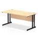 Impulse 1600 x 800mm Straight Office Desk Maple Top Black Cantilever Leg MI003234