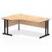 Impulse 1800mm Left Crescent Office Desk Maple Top Black Cantilever Leg MI003242