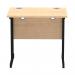 Impulse 800 x 600mm Straight Office Desk Maple Top Black Cantilever Leg MI003251