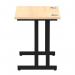 Impulse 800 x 600mm Straight Office Desk Maple Top Black Cantilever Leg MI003251