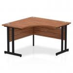 Impulse 1200mm Corner Office Desk Walnut Top Black Cantilever Leg MI003252