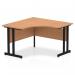 Impulse 1200mm Corner Office Desk Oak Top Black Cantilever Leg MI003282