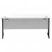 Impulse 1600 x 600mm Straight Office Desk White Top Black Cantilever Leg MI003331