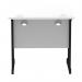 Impulse 800 x 600mm Straight Office Desk White Top Black Cantilever Leg MI003341