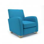 Wynne 81cm Wide Armchair Everlasting Fabric Light Wood Feet NSS00219