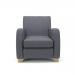 Wynne 81cm Wide Armchair Present Fabric Light Wood Feet NSS00315