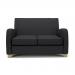 Wynne 132cm Wide Sofa Ebony Fabric Light Wood Feet NSS00404