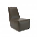 Pella 65cm Wide Chair Mocha Faux Leather Standard Feet  NSS01186