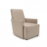 Pella 69cm Wide Armchair Taupe Faux Leather Standard Feet  NSS01296