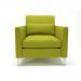 Roselle 90cm Wide Armchair Citron Fabric Chrome Feet NSS01329